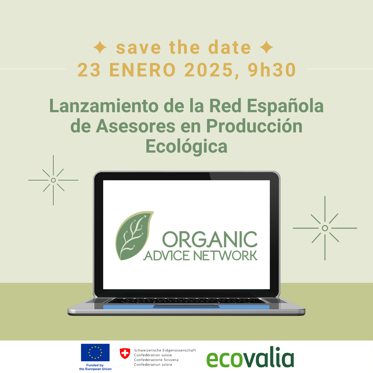 cartel de la jornada red asesores en producción ecológica