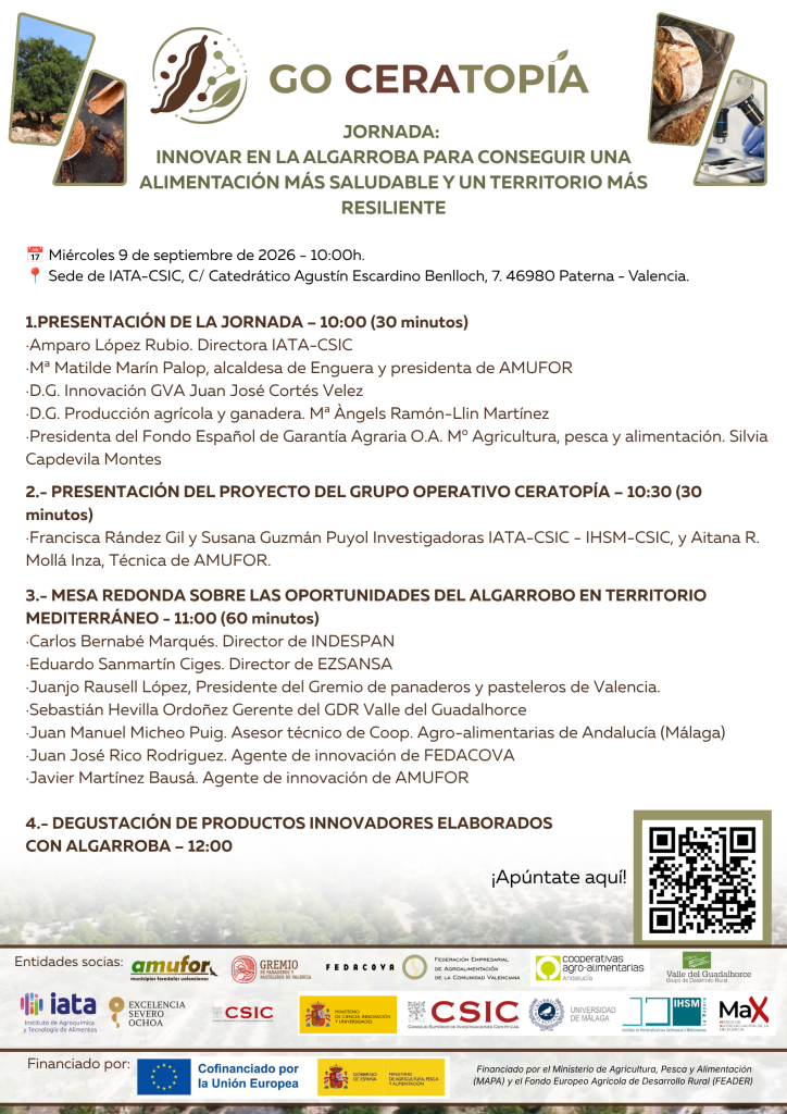 GO Ceratopia Jornada: Innovar en la Algarroba para Conseguir UNA Alimentación MÁS Saludable y UN Territorio MÁS Resiliente