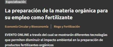La preparación de la materia orgánica para su empleo como fertilizante
