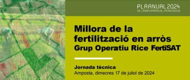 Mejora de la fertilización en arroz Grupo Operativo Rice FertiSAT