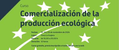 Cartel del curso de comercialización de producción ecológica