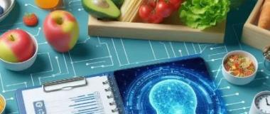 ilustración de IA con alimentos