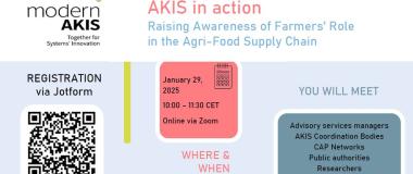 cartel del evento Concienciando sobre el rol de los agricultores en la cadena de suministro agroalimentaria