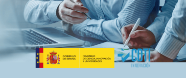 ilustración con logo cdti