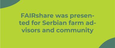 Se presentó FAIRshare para los asesores agrícolas y la comunidad serbia